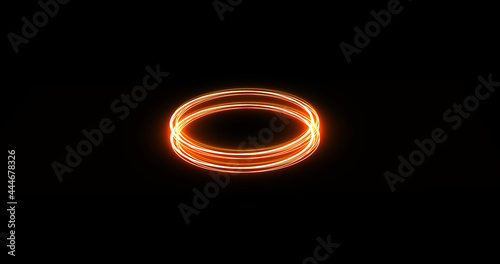 Neon Light Effect Stock Image In Black Background