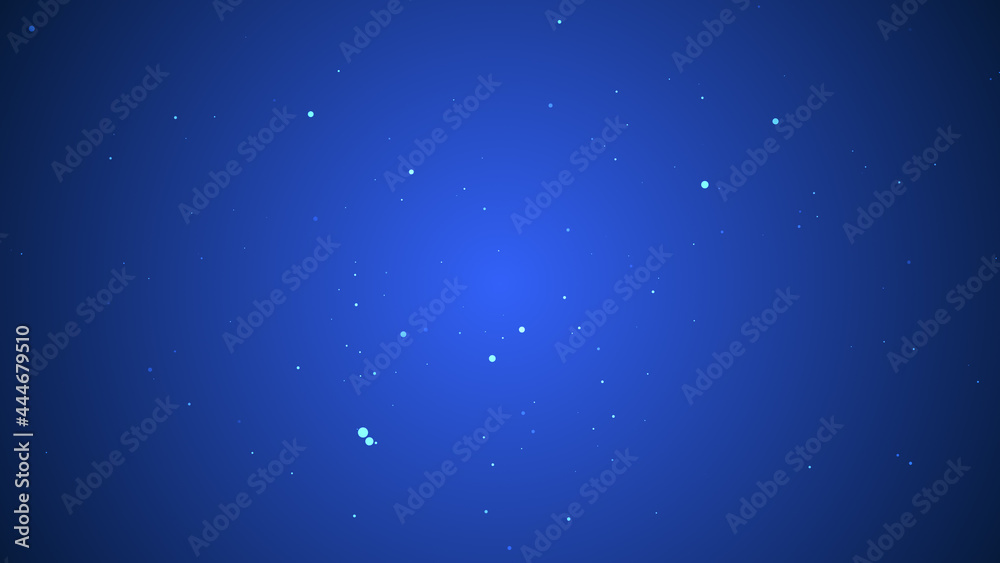 Blue background with particle stars backgroumd