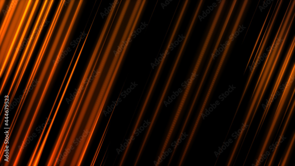 Fading blue and orange line for technology background