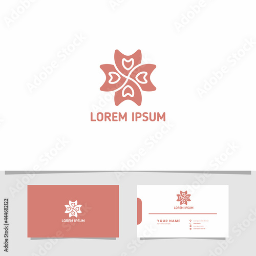 Simple and Minimalist Pattern Flower Logo