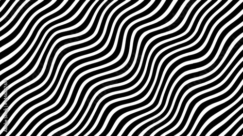 Abstract Wavy Black and White Background Animation