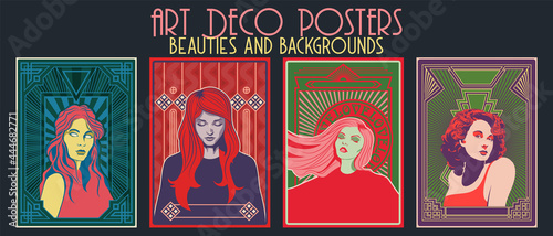 Art Deco Posters, Beauties and Backgrounds, Psychedelic Color Combinations 