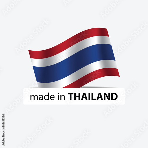 made in Thailand vector stamp. badge with Thailand flag	
