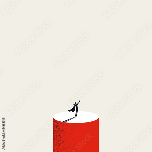 Business hero vector concept. Symbol of talent, headhunting, recrutiment. Minimal illustration.