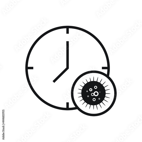 Coronavirus incubation period icon design vector illustration