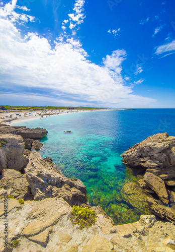 Cabras  Italy  - The coastal touristic town in Sardinia region and island  with Is Arutas Mari Ermi Putzu Idu beach  Sinis peninsula and Tharros archaeological site.