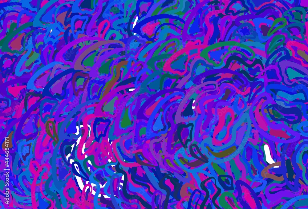 Dark Pink, Blue vector layout with curved lines. Dark Pink, Blue vector layout with curved lines.