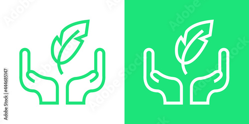 feather icon. Hypoallergenic idea. vector illustration 
