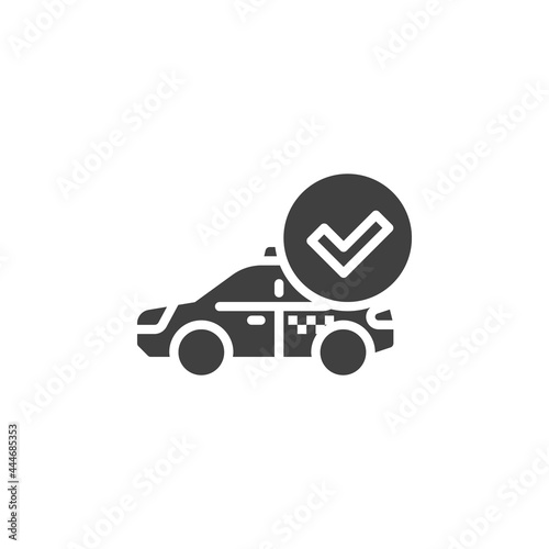 Verified taxi vector icon