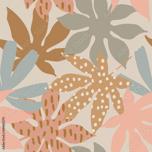 Modern floral background in natural colors
