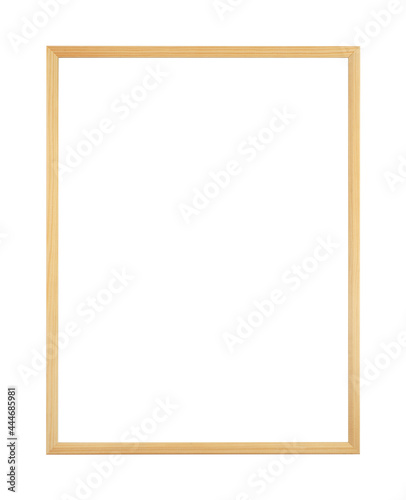 Empty picture wooden frame isolated
