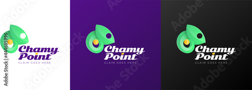 Chameleon logo concept - Chamy point