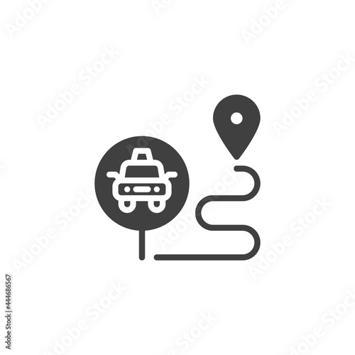 Taxi route vector icon