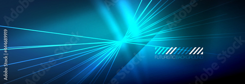 Neon dynamic beams vector abstract wallpaper background. Wallpaper background, design templates for business or technology presentations, internet posters or web brochure covers