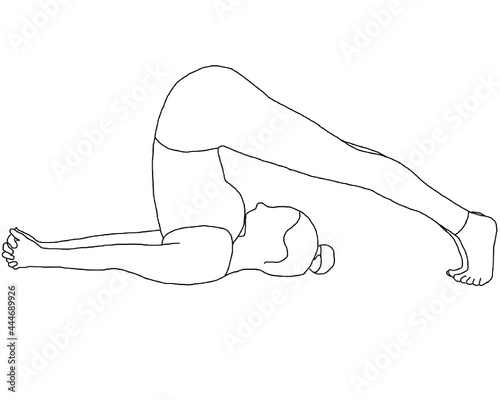 yoga, halasana, plow pose photo