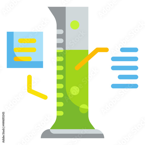 graduated cylinder flat icon