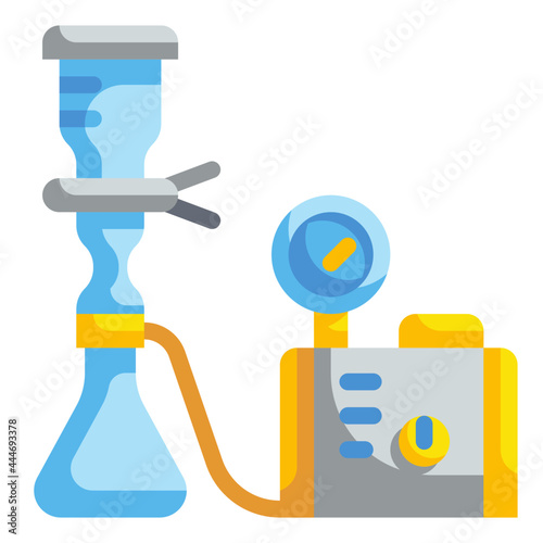 laboratory vacuum pump flat icon