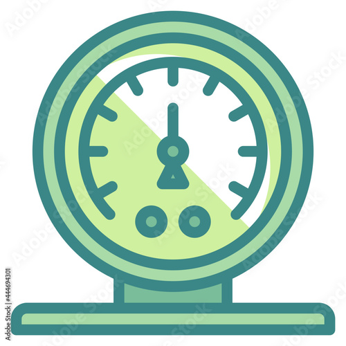 barometer blue line icon