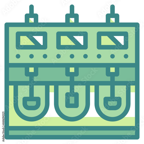 dissolution test blue line icon