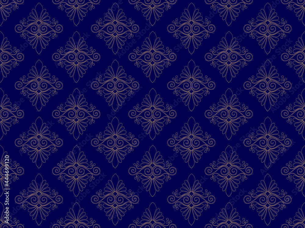 Golden yellow pattern on blue background Contemporary modern style abstract pattern design. For fabric patterns and more Golden yellow pattern on blue background Contemporary modern style abstract pattern design. For fabric patterns and more
