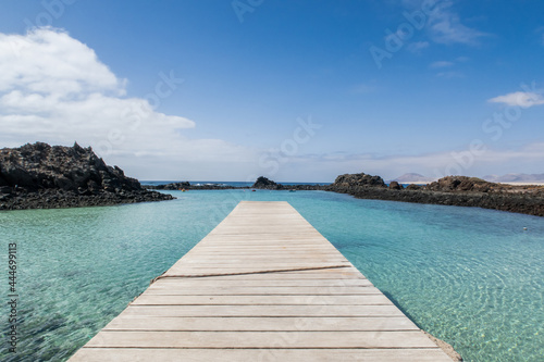 Lobos island pier in Fuerteventura