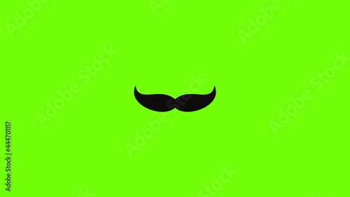 Pointing mustache icon animation