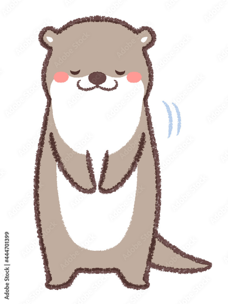 お辞儀をするカワウソ