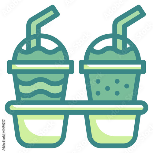 drink blue line icon