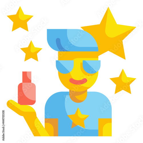 celebrity flat icon