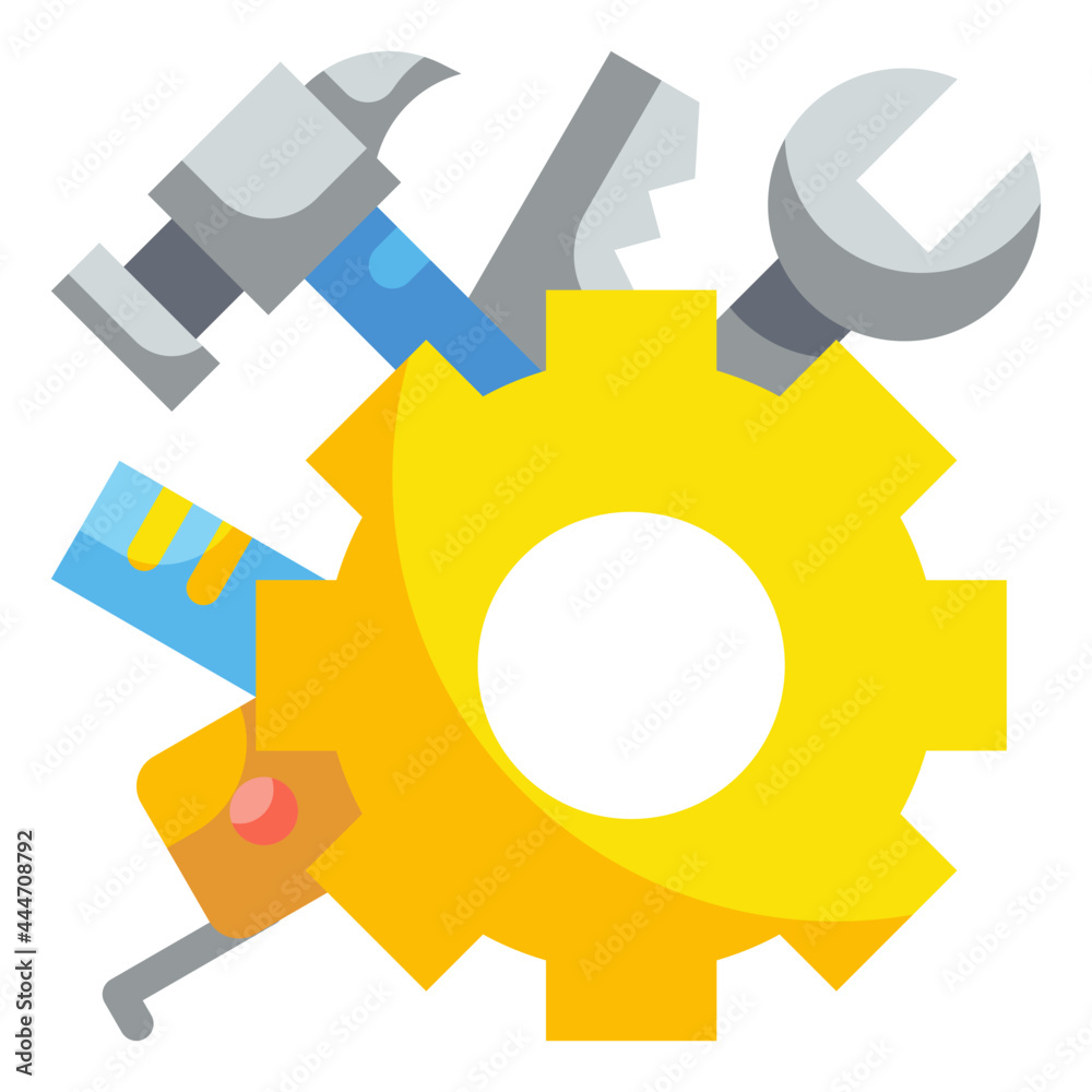construction cogwheel flat icon construction cogwheel flat icon