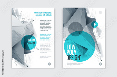 Low poly abstract form isol...