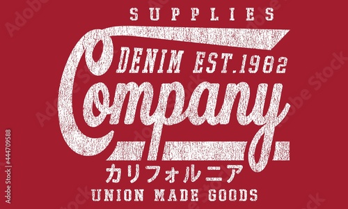Blue Denim Vintage Denim tee print  tee-16