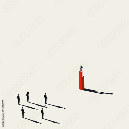 Business woman or politician woman leader vector concept. Symbol of woman power, feminism. Minimal illustration.