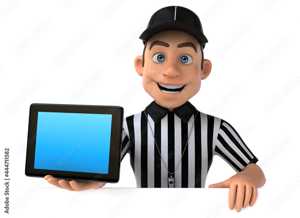 Fun 3D Illustration of an american Referee Fun 3D Illustration of an american Referee