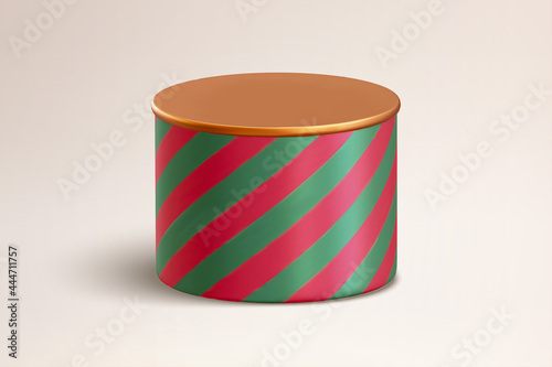 3d Xmas cylindrical display podium