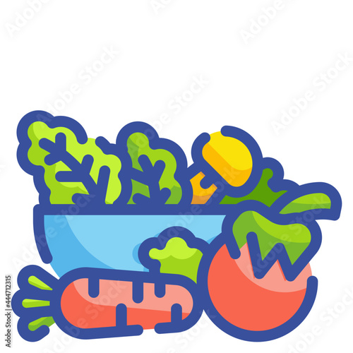 vegetarian line icon