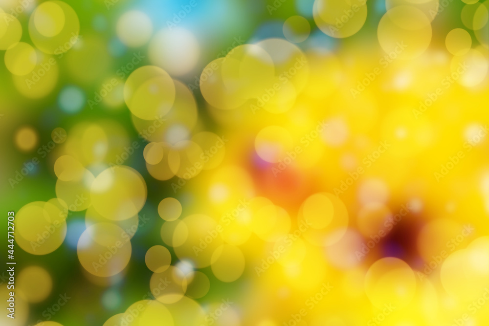 Obraz premium Colored defocused background with glowing bokeh. Summer background.