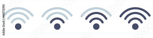 Wireless and wifi icon. Wi-fi signal symbol. Internet Connection. Remote internet access collection - stock vector.