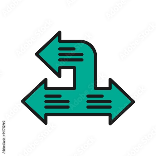 Arrows Line Filled Vector Icon Design