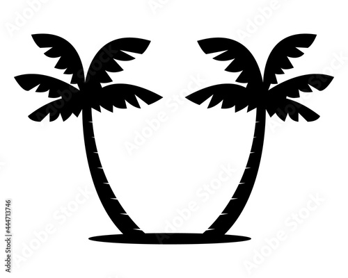 Photos Palm trees silhouette. Vector illustration.