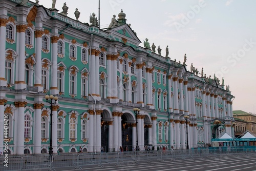 the facade of the palace