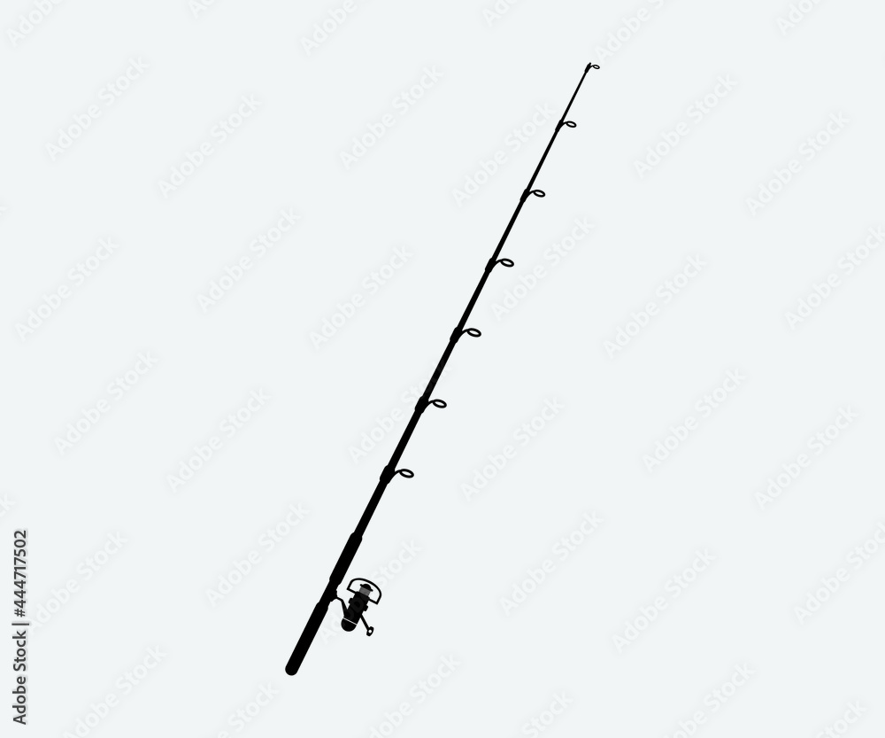 Fishing rod Printable Vector Illustration. Bass fish with rod club emblem. Fishing theme vector illustration. Fishing Clipart, Fishing rod Symbol, icon Fishing rod Printable Vector Illustration. Bass fish with rod club emblem. Fishing theme vector illustration. Fishing Clipart, Fishing rod Symbol, icon