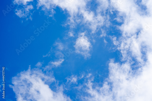 Beautiful cloud scape against blue sky background.