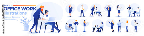 Modern colorful Office Business illustration