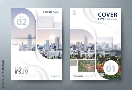 Annual report brochure flyer design template vector, Leaflet cover presentation, book cover. photo
