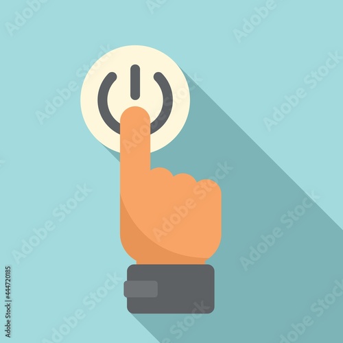 Turn off button icon flat vector. Light power