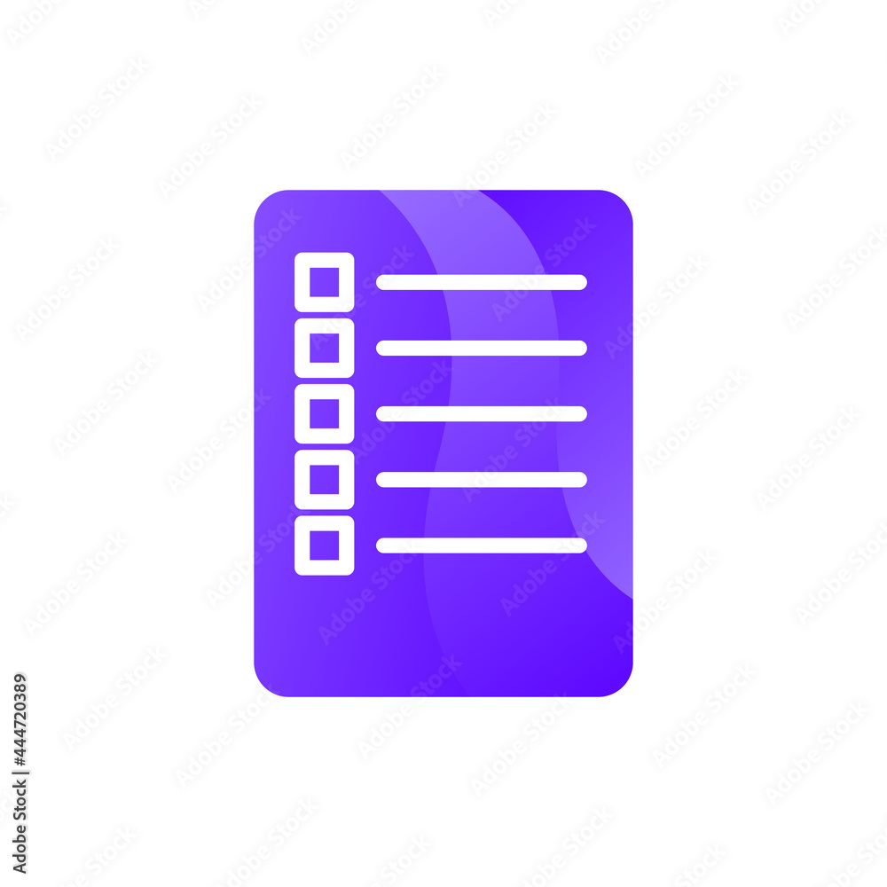 Document list or checklist paper sheet icon vector Document list or checklist paper sheet icon vector