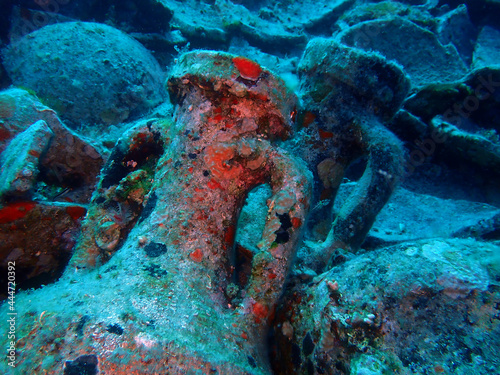 Ancient amphora in Adriatic sea near Vis island, Croatia
 photo