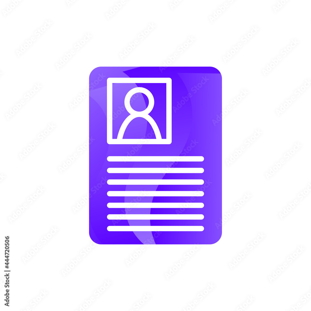 Document employee manager profile icon vector Document employee manager profile icon vector