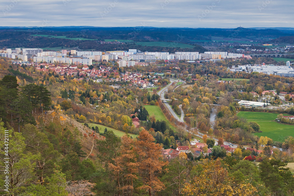 Blick über Jena von der Saalehorizontale